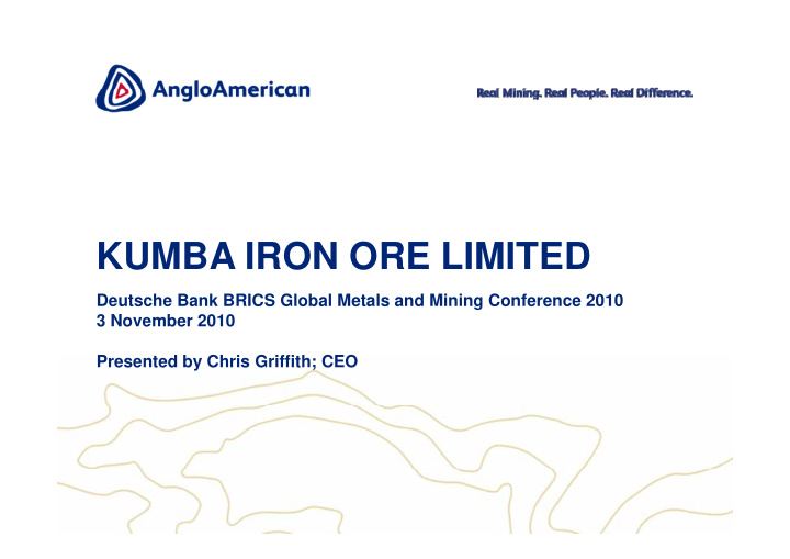 kumba iron ore limited