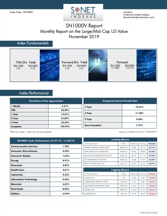 SN  SN1000  000V R  V Repor  ort  Month  nthly R  Repor  eport  t on  on th  the  e Larg  arge/Mi
