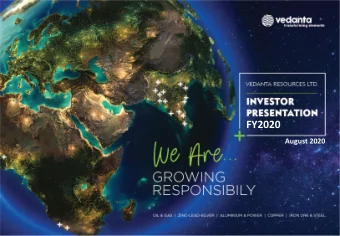 FY2020  August 2020  Cautionary Statement and Disclaimer  The views expressed here may contain