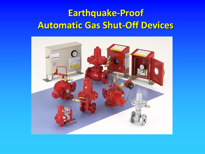 automatic gas shut off devices