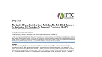 To quantify the risk of an uncontrolled release of hydrogen sulphide H 2 S in a well near to