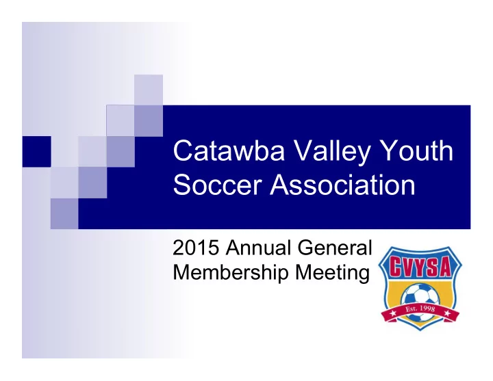 catawba valley youth soccer association