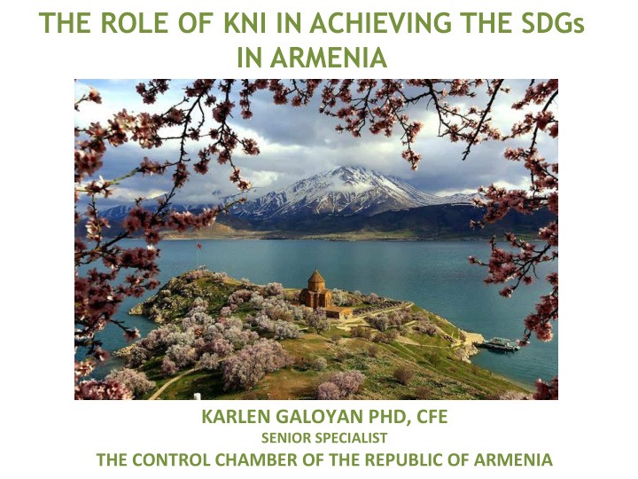 the role of kni in achieving the sdgs in armenia