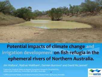 Potential  impacts  of  climate  change  and    irrigation  development  on