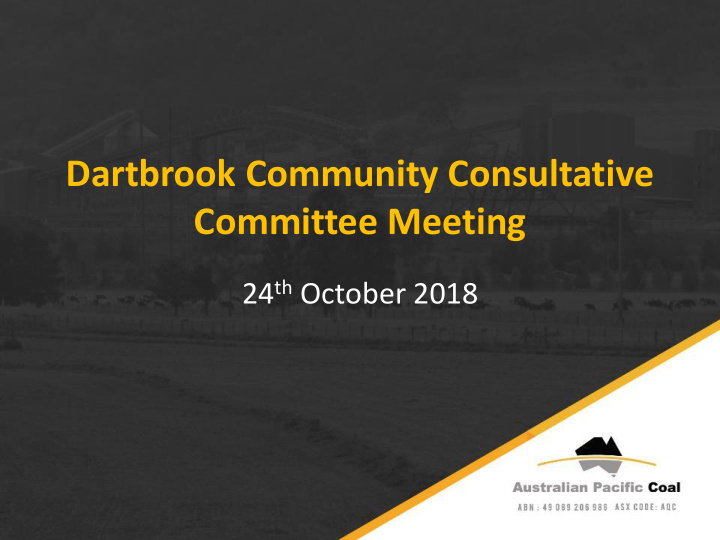 dartbrook community consultative