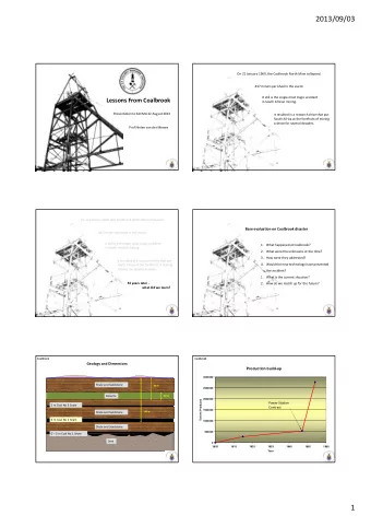 2013/09/03  On 21 January 1960, the Coalbrook North Mine collapsed.  437 miners perished in the