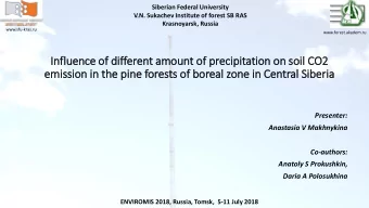 Influence of different amount of precipitation on soil 2  emis  ission in  in the pin  ine