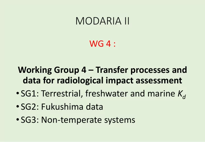 modaria ii