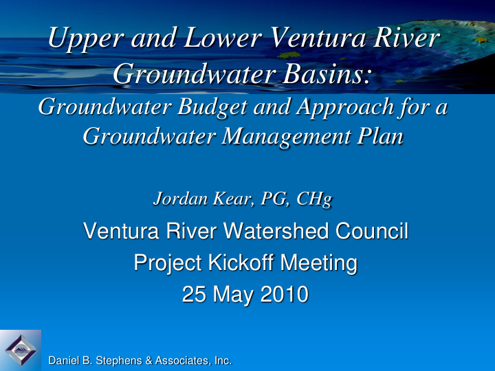 upper and lower ventura river