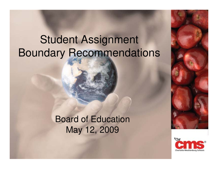student assignment boundary recommendations boundary