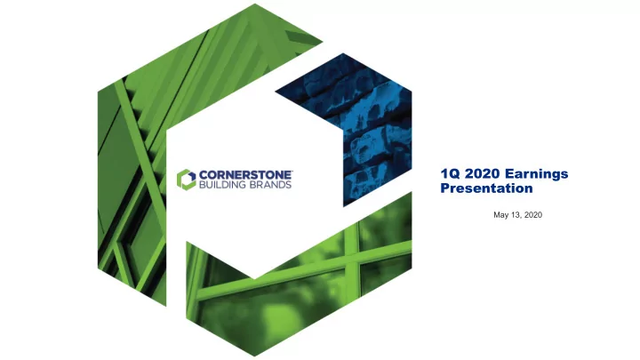 1q 2020 earnings presentation