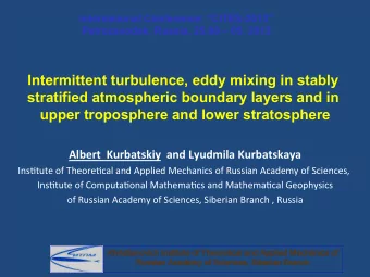 Kh  Khrist  ristia  ianovich  vich Inst  stit  itute of Theore  retica  ical  l and Ap  Applie