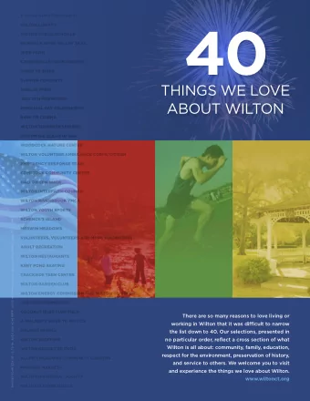40  WILTON PUBLIC SCHOOLS  NORWALK RIVER VALLEY TRAIL  WEIR FARM  CANNONDALE TRAIN STATION  MINKS
