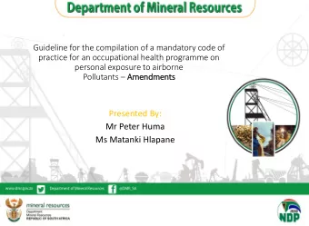 Presented By:  Mr Peter Huma  Ms Matanki Hlapane  Headin  ing  1. Background  2. Contents of the