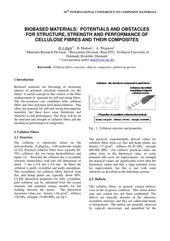 biobased materials potentials and obstacles for structure