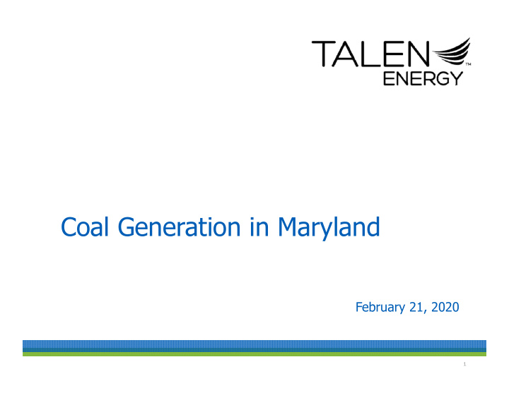 coal generation in maryland