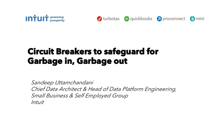 circuit breakers to safeguard for garbage in garbage out