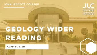 GEOLOGY WIDER  READING  CLAIR SOUTER  FOR GEOLOGICAL  Key Websites  INSPIRATION The Geological