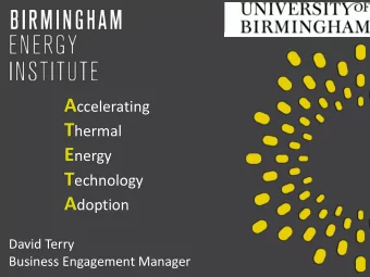 TheBirmingham Energy Institute:  Energy storage  *  Nuclear energy  Economics  *  Hydrogen and fuel