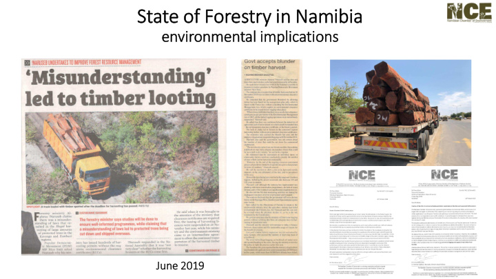 state of forestry in namibia