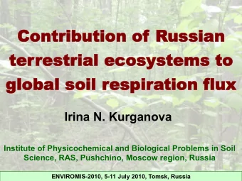 Cont  ontribut  ibution  ion of  of Rus  ussian  ian  ter  erres  estrial  ial ecos  ecosystems