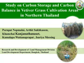 Soil characteristic  - Nong Mot soil  - Soil was classified as fine, kaolinitic,