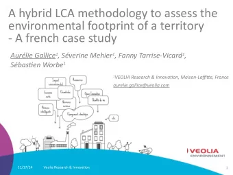 A hybrid LCA methodology to assess the  environmental footprint of a territory  - A french case