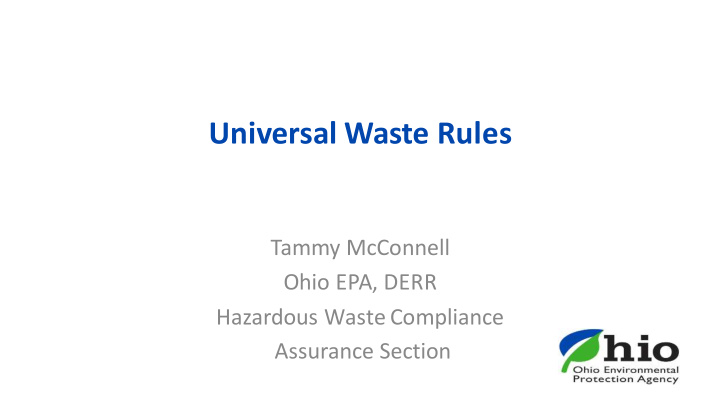 universal waste rules