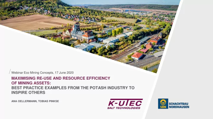 maximising re use and resource efficiency