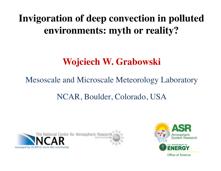 invigoration of deep convection in polluted environments