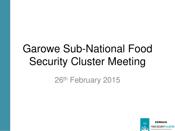 garowe sub national food