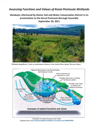 Assessing Functions and Values of  Kenai Peninsula Wetlands Handouts referenced by Homer Soil and