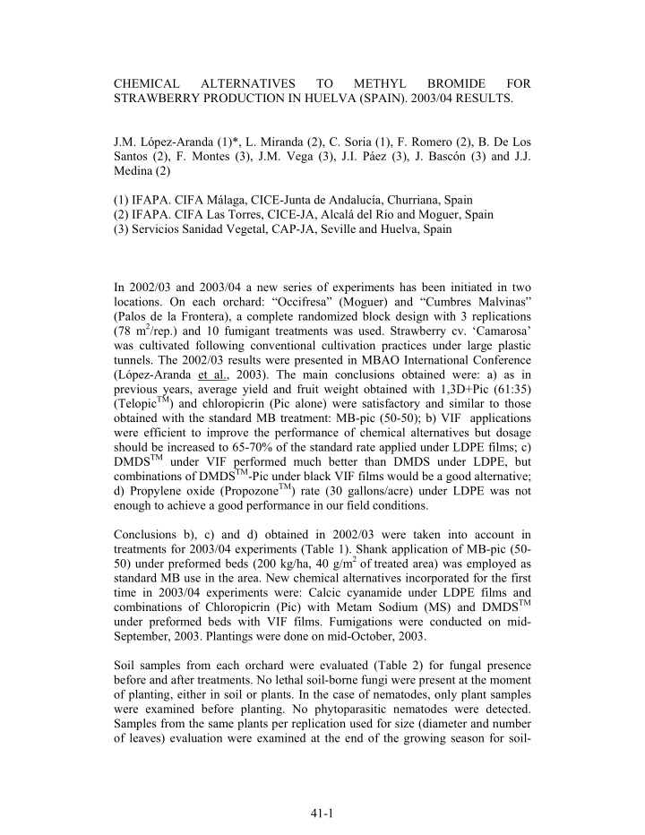 chemical alternatives to methyl bromide for strawberry