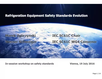 In-session workshop on safety standards  Vienna, 19 July 2016  Page 1 /13  Page 2 /13 Propane for