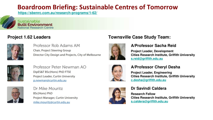 boardroom briefing sustainable centres of tomorrow