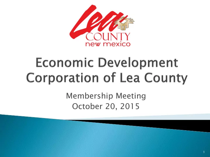 membership meeting october 20 2015