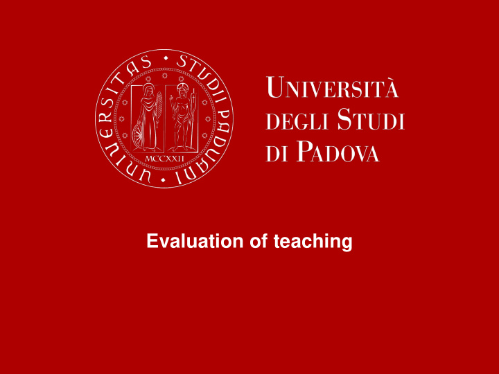 evaluation of teaching