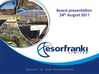 24 th August 2011  Group strategy  Short term  Competition Authority  - current and ongoing