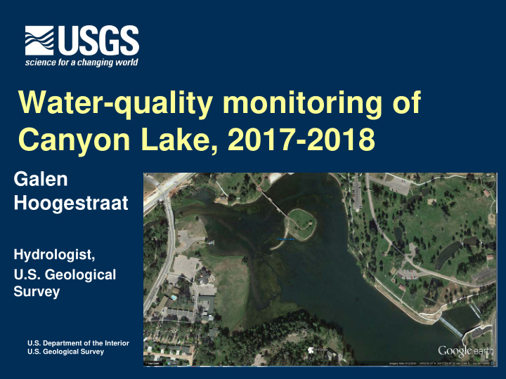 water quality monitoring of canyon lake 2017 2018