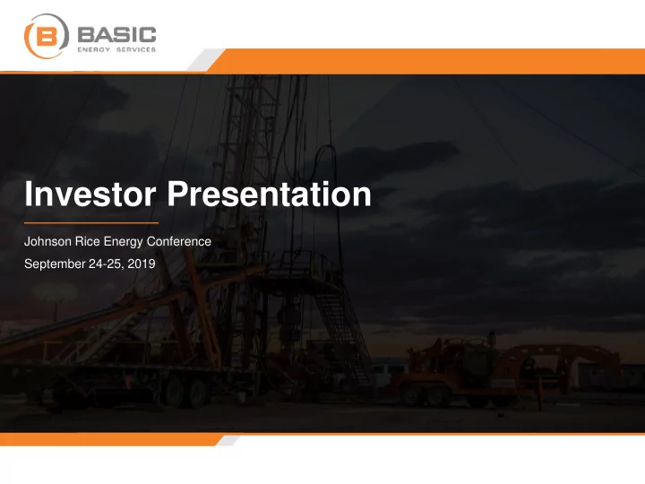 investor presentation