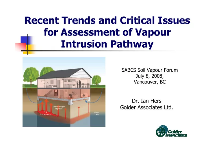 recent trends and critical issues for assessment of