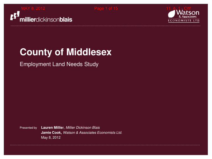 county of middlesex