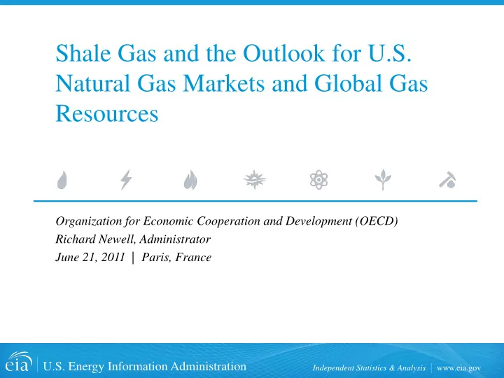 shale gas and the outlook for u s natural gas markets and