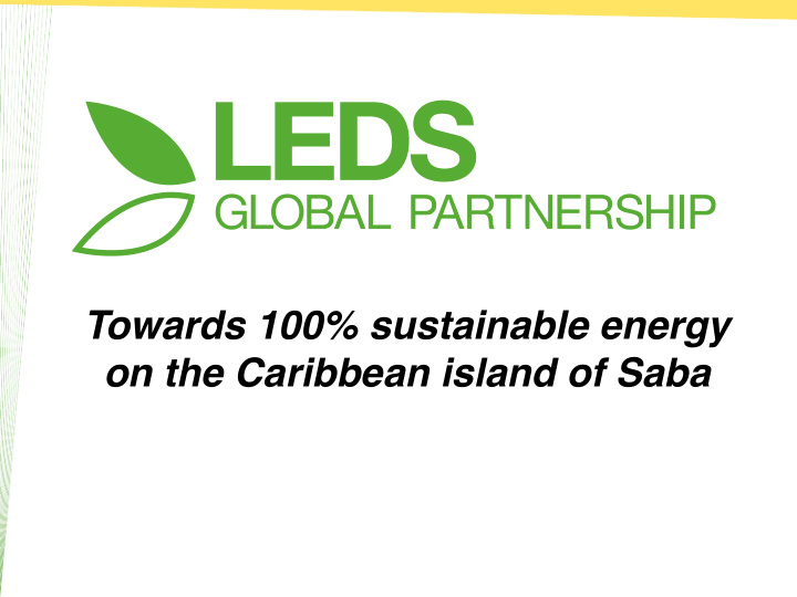 towards 100 sustainable energy on the caribbean island of