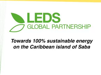 Towards 100% sustainable energy on the Caribbean island of Saba   On Saba, challenges to