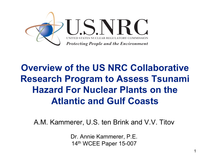 overview of the us nrc collaborative research program to