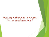 working with domestic abusers
