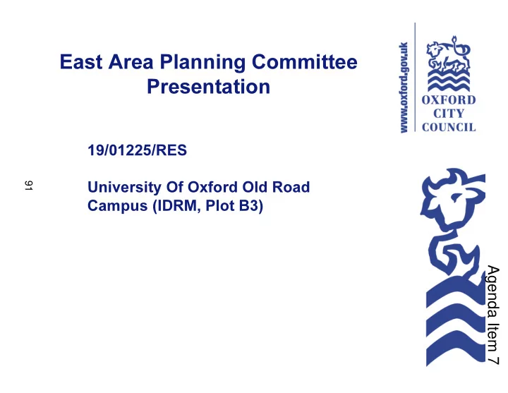 east area planning committee presentation