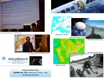 1  www.geosnav.dia.units.it  Geodesy and Satellite Navigation Laboratory  GIS &amp; Applications to