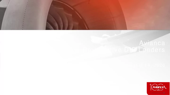 avianca presentation to prospective dip lenders